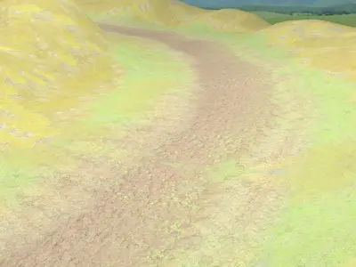 3 Awesome Off road Racing tracks  Low-poly 3D model