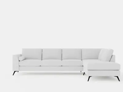 Ocean Luxury 4 Seater Sofa With Chaise Lounge Right Low-poly 3D model