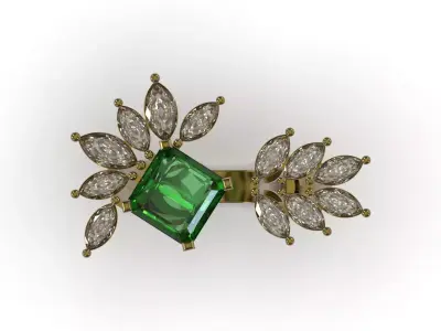 Luxury printable jewelry cad ring model jr00339 3D print model