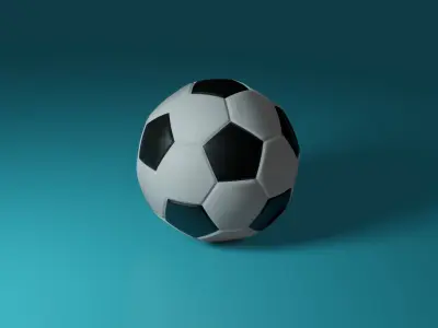 football soccer ball Low-poly 3D model