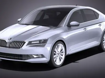 Skoda Superb 2017 VRAY 3D model