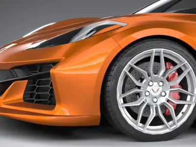 Chevrolet Corvette C8 Z06 Convertible CG 2023 lowpoly 3D model