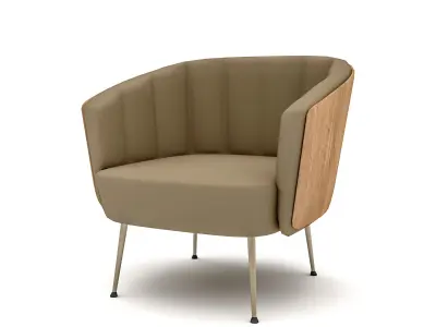 The modern office chair Low-poly 3D model