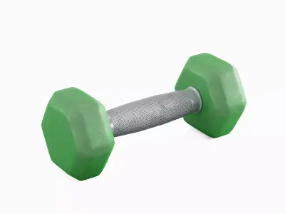 Rubber Dumbbell 05 Low-poly 3D model