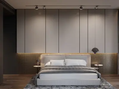 Bedroom interior scenes 3D model 18