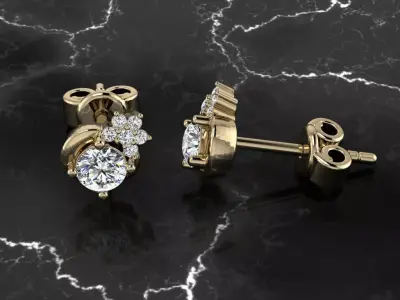 Jewelry Earring 3D print model 3