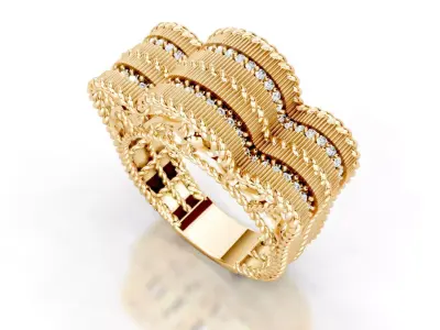 Turkey Style Gold Ring  3DM STL Files 3D print model