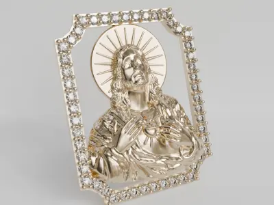 SAGRADO CORAZON colgante 3D print model