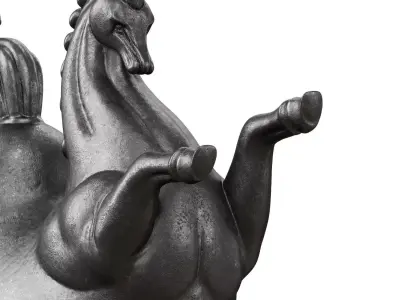 Metal horse figurine 3D model