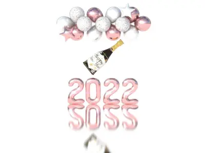 BALLOONS NEW YEAR 3D model