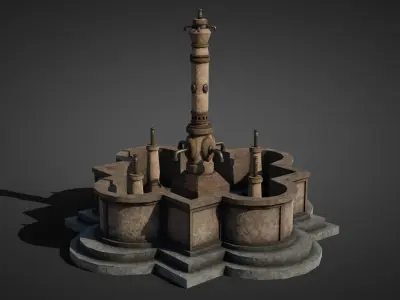 German water fountain  3D model