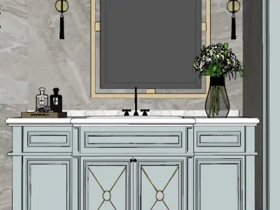 Luxurious Modern Bathroom 3D model