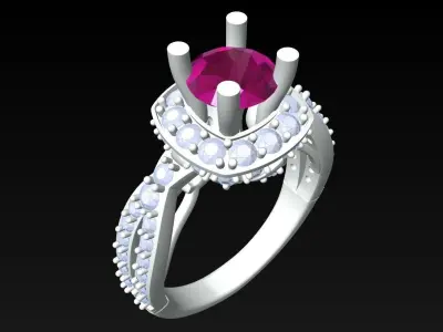 Diamond Ring - Womens Rings - N216157 3D print model