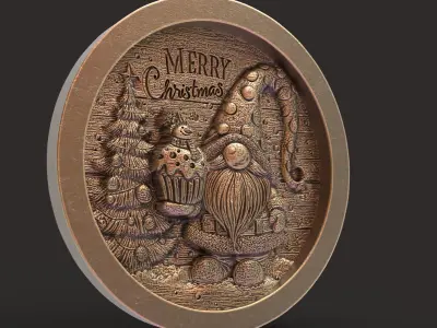 gnome christmas decor 3D print model