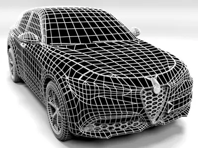 ALFA ROMEO STELVIO Low-poly 3D model