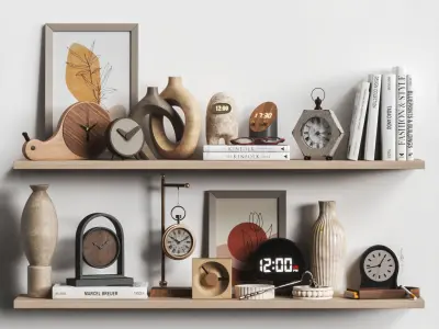 Decorative Set 19 - Clock collection 3D model