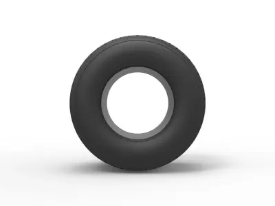 Dirt Sprint racing tire 20 Scale 1 to 25 3D print model