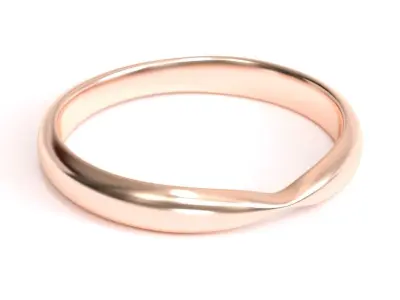 Tiffany wedding band ring 3D print model