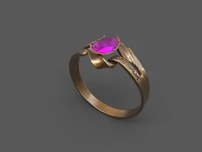 High-Quality 3D Ring Model Low-poly 3D model 13