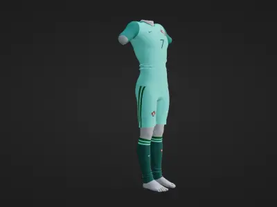 Portugal Sportwear Low-poly 3D model