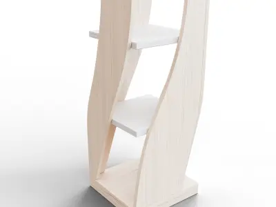 BookShelf Low-poly 3D model buy