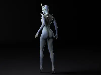 Demon Woman Low-poly 3D model