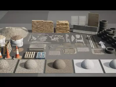 Warehouse Photoscans - Unreal Engine 4 Low-poly 3D model