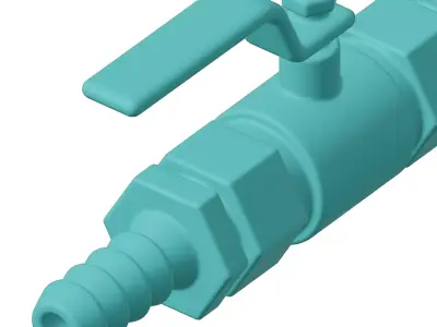 Plastic Premium Ball Valve Toy 3D model