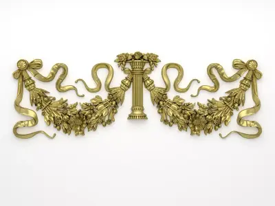 Classic decor ornament v-3D model01 3D model