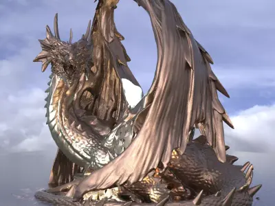 Arthurian Dragon King Sculpt 2  3D model