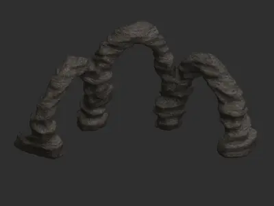Triple Arch - Base Free low-poly 3D model