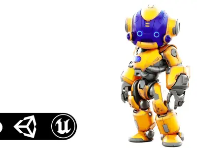ROBO ZERO-L  Rigged for Unreal Engine - Unity - MIXAMO 3D model