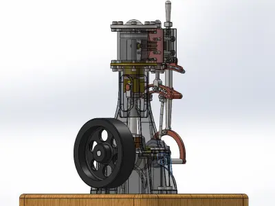 Vertical Steam Engine 3D model