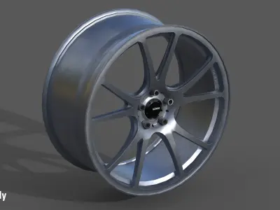 Konig Freeform 18x8 PCD 5x100 Rim Low-poly 3D model