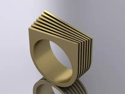 Elegant Ring Jewelry Brand Gold 3D print model