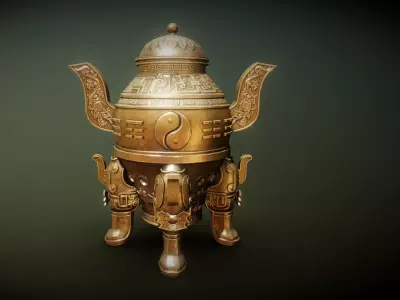 The Chinese Bronzes Low-poly 3D model