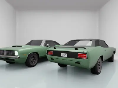 Plymouth Baracuda - LOW POLY Low-poly 3D model