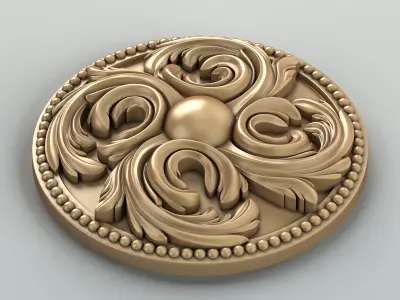 Round rosette 019 3D model