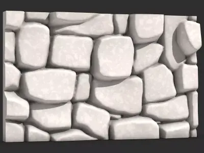 Modular Stone Wall Entrance Piece 3D print model