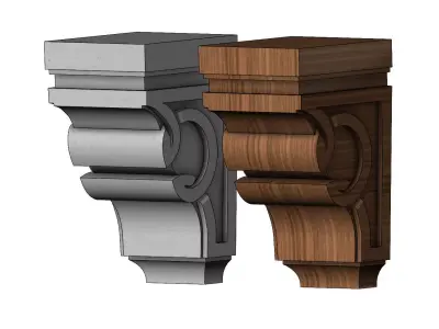 Simple celtic corbel bracket 3D print model