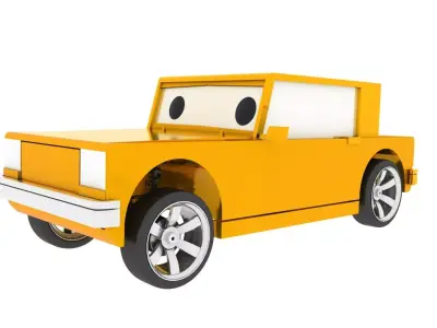 cartoon car rig model 3D model