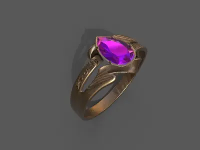 High-Quality 3D Ring Model Low-poly 3D model 13