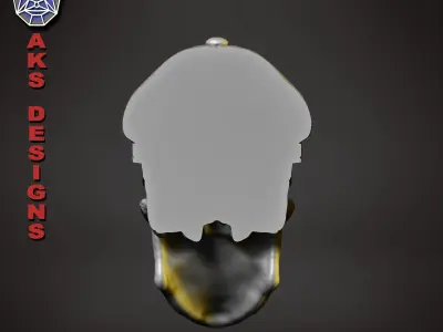 Gangster skull version 2 Bas relief wall decoration 3D print model