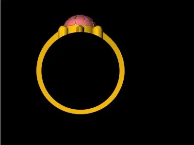 Simple Tortoise Ring - 10 3D print model