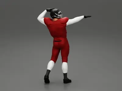 Rugby player celebrates 3D print model