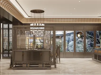 Chinese LD and dining room kitchen 3D model