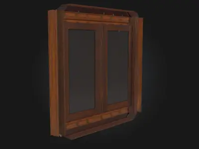 Window with Bars Secure Architectural  3D model
