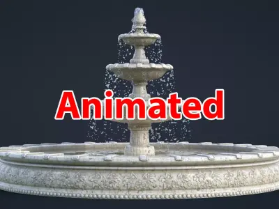 Fountain Animated 3D model