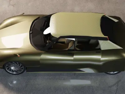 Citroen DS Pallas-E Low-poly 3D model