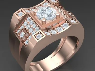 Luxury Men Rings Designs 4MR007 3D print model